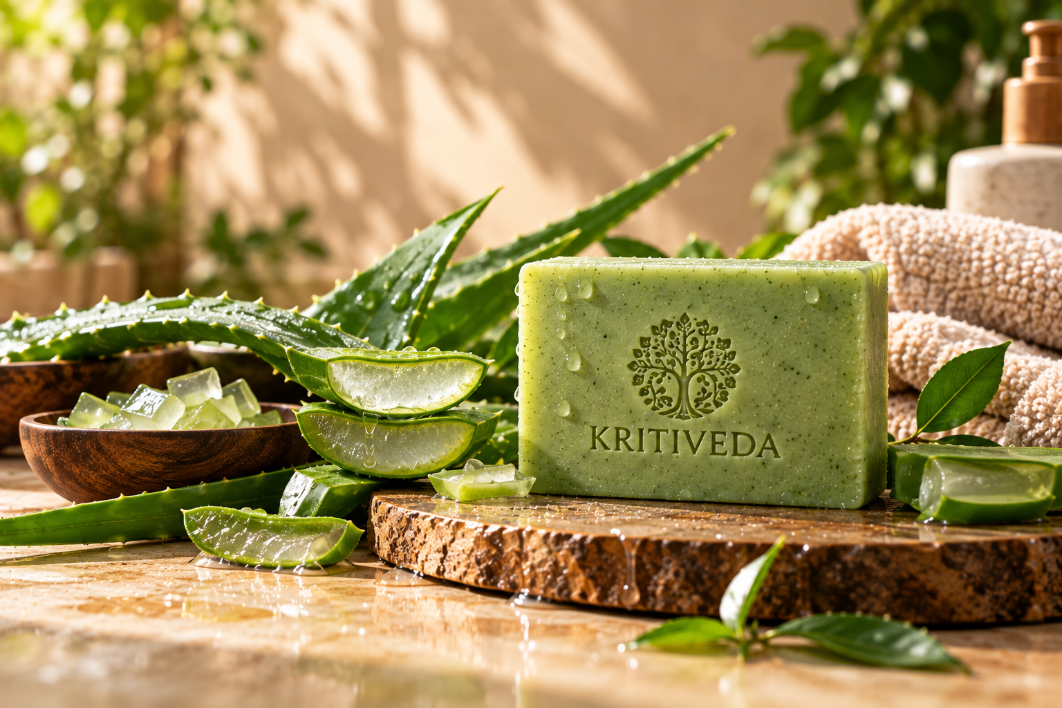 Kritiveda Pure Aloe Vera Soap